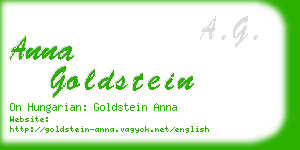 anna goldstein business card